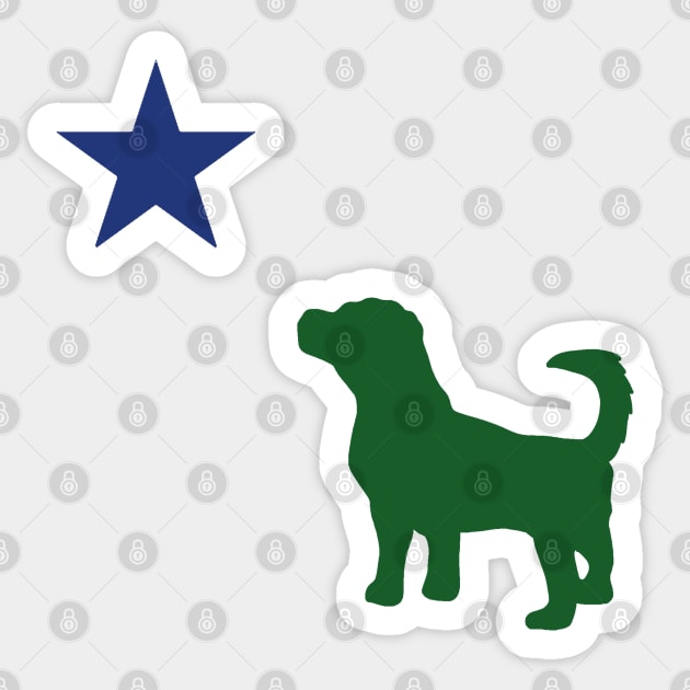 Old Maine Flag Puppy Sticker by Gloomlight